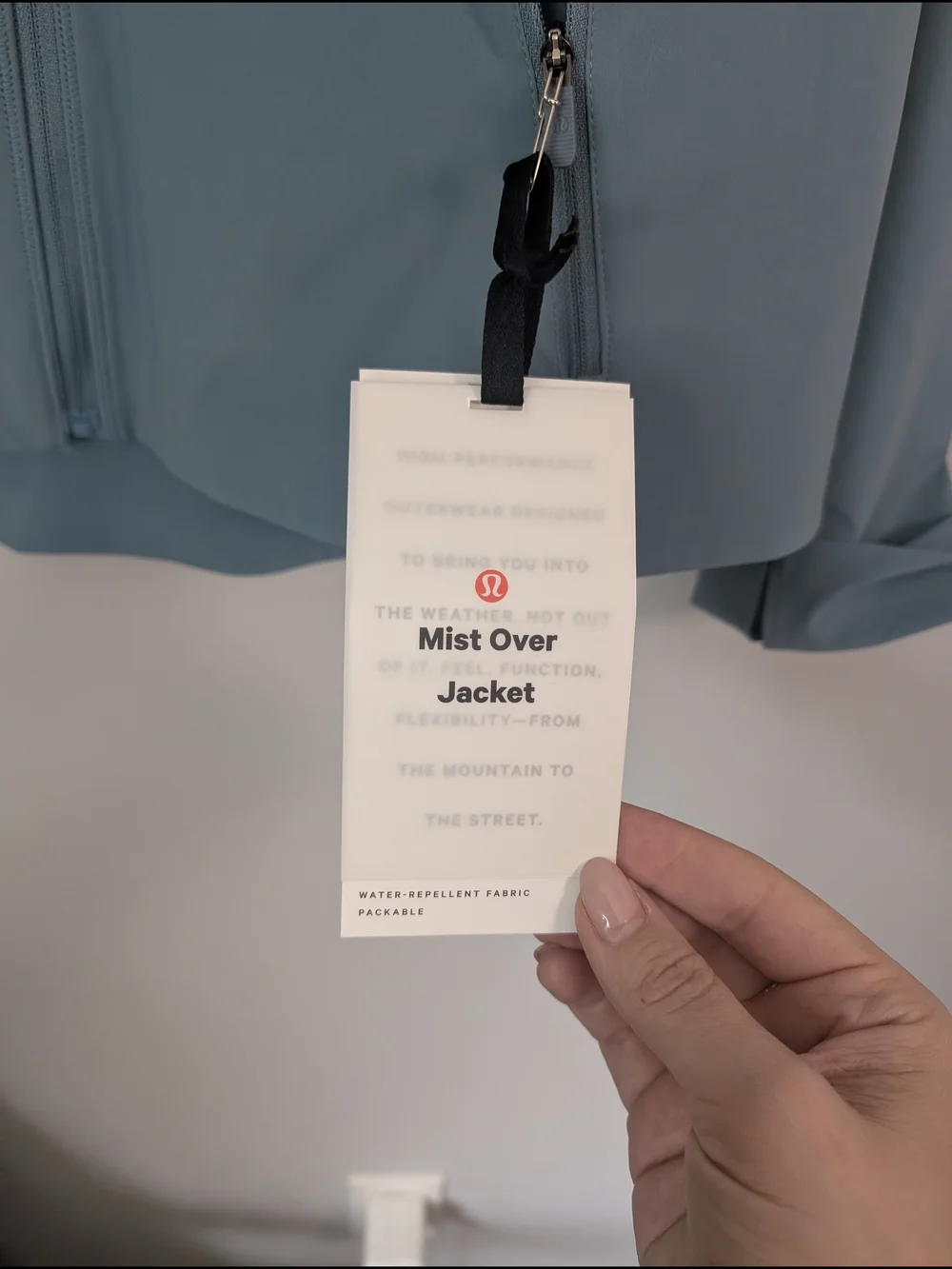 NWT Lululemon Mist Over Windbreaker Jacket - Dusty Blue
